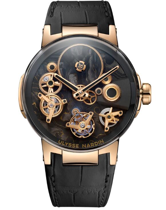 fake Ulysse Nardin Executive Tourbillon Free Wheel Carbonium Gold 1766-176LE/CARB watches
